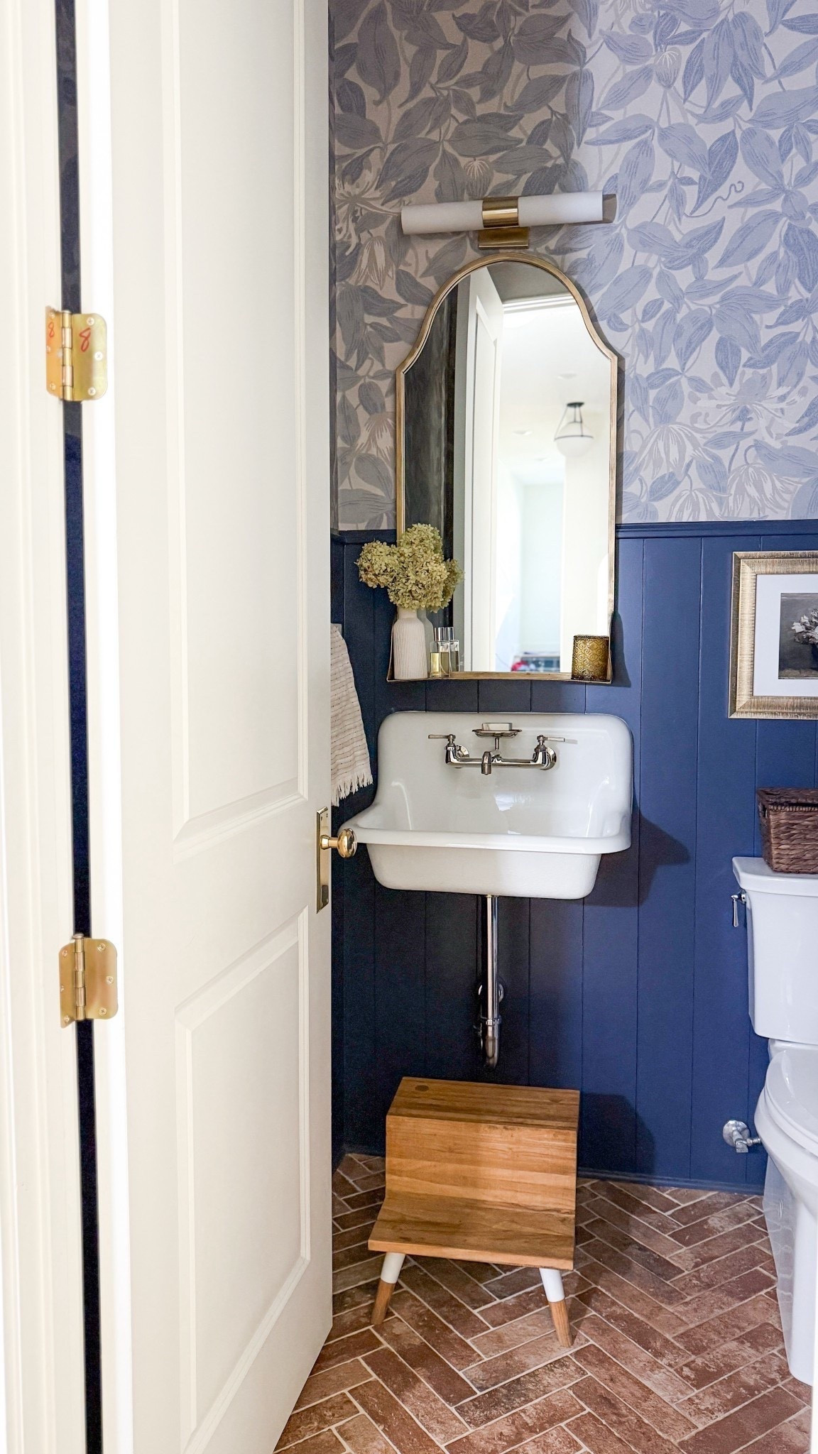 Still thinking about how much this botanical wallpaper changed the feel of our downstairs powder bath 🤍

It instantly added depth, character, and that soft moody touch I love — without changing anything else in the room. It’s the Linnea Misty Blue Mural from Sandberg Wallpaper (not linkable), but I’ve shared a similar option with a slightly smaller scale below if you’re looking for that same classic blue floral look.

#LTKHome