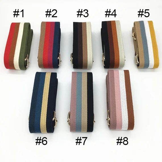 52 inch Adjustable Purse Strap Crossbody Bag Strap Striped Handbag Strap | Etsy (US)