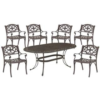 HOMESTYLES Sanibel Rust Bronze 7-Piece Cast Aluminum Outdoor Dining Set 6655-338 - The Home Depot | The Home Depot
