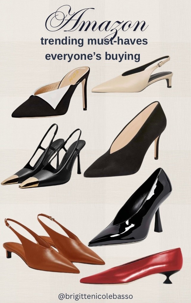 Amazon heels, Amazon shoes, Amazon fashion finds, Amazon designer dupes, pointy toe heels, pointed pumps, slingback heels, kitten heels, black slingbacks, brown slingbacks, red kitten heels, patent black pumps, gold cap toe pumps, work heels, evening heels, chic heels, minimalist heels, trending Amazon shoes, Amazon must haves, fall shoes, winter shoes, wardrobe staples, everyday heels, classic black pumps, neutral heels, trending heels 2025, affordable heels, Amazon luxury look, office heels, date night heels, capsule wardrobe shoes, elevated basics, chic shoe edit, Amazon outfit essentials

#LTKCyberWeek #LTKgrwm #LTKHoliday