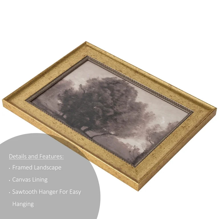 Home Decor Collection Modern Framed Brown Tones Trees Landscape 11.8"x15.75" Canvas Wall Art | Walmart (US)