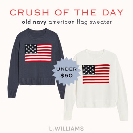 crush of the day… the cutest under $50 american flag crew neck sweater find 💙❤️

#LTKfindsunder50 #LTKstyletip #LTKSeasonal