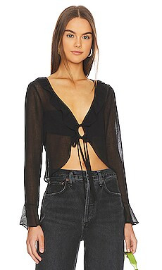 Vica Ruffle Tie Top
                    
                    MORE TO COME | Revolve Clothing (Global)