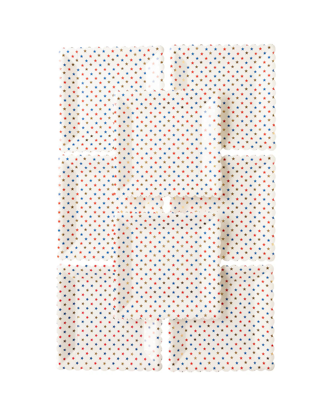 Square Star Scallop Paper Plate | My Mind's Eye