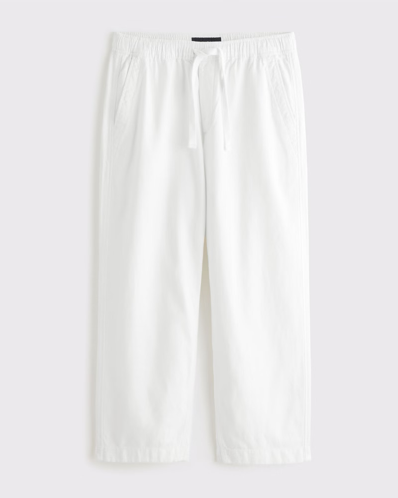 Baggy Cotton Texture Pull-On Pant | Abercrombie & Fitch (US)