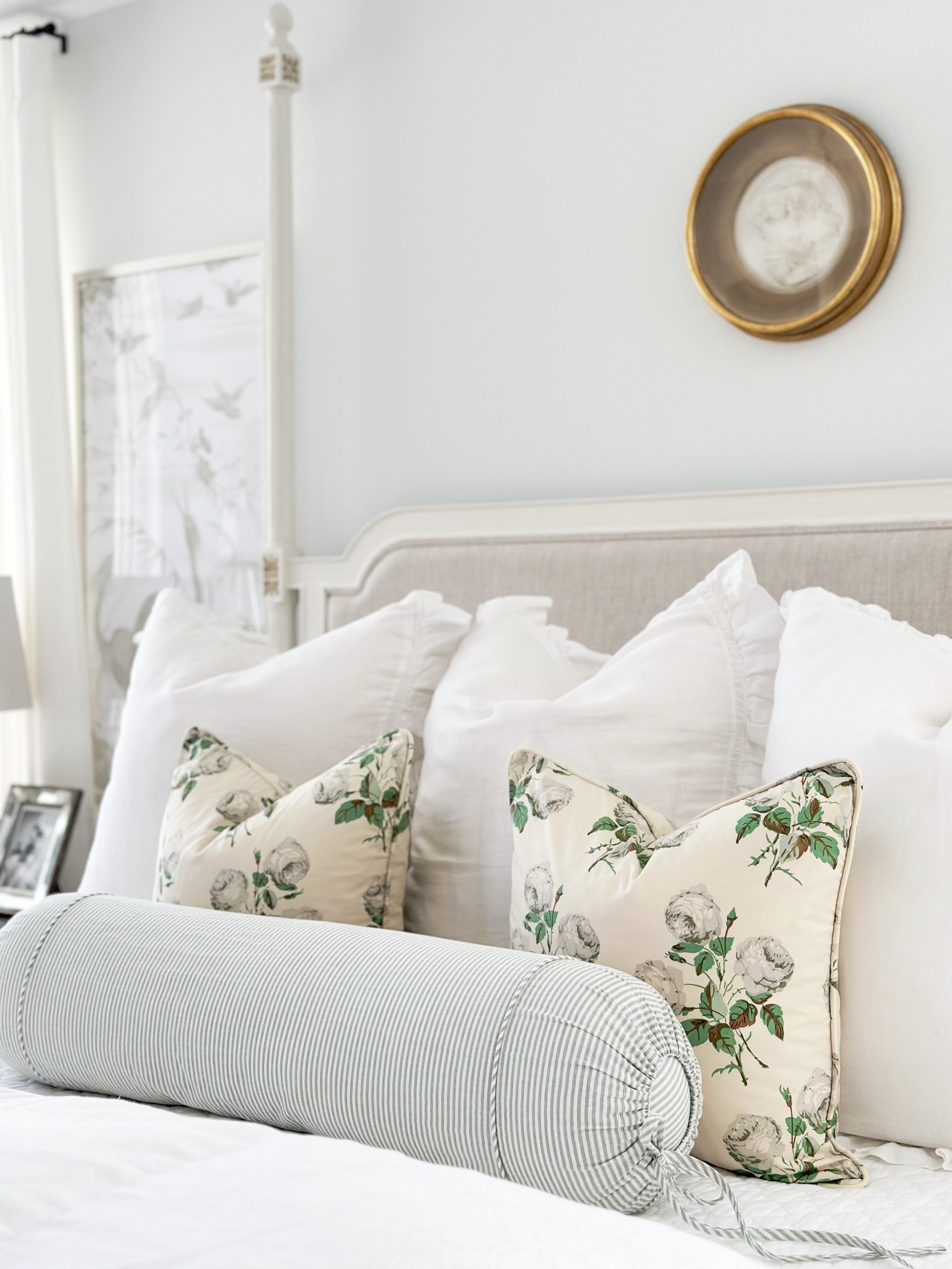 This bolster pillow is back in stock and on sale for only $22 makes such a statement for the price and is a lovely pale green stripe that goes well in so many spaces! 

#LTKFindsUnder50 #LTKSaleAlert #LTKHome