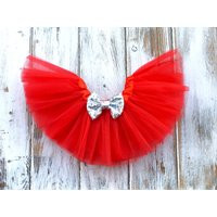 Baby Red Tutu - Christmas Outfit - 1st Christmas - First & Gold Silver Infant Tutu | Etsy (US)