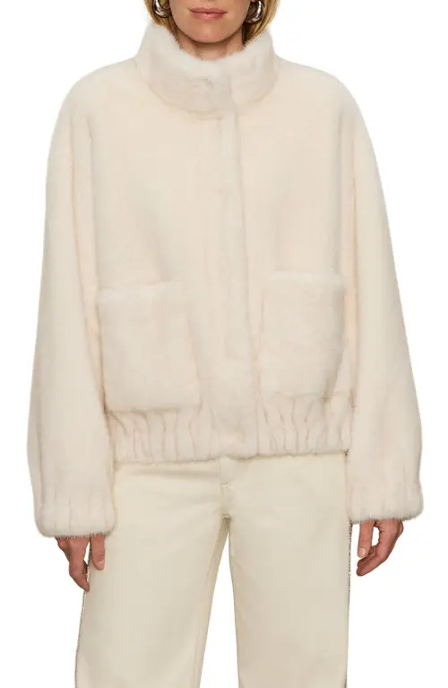 Sanctuary Coco Faux Fur Jacket in Almond Cream at Nordstrom, Size Medium | Nordstrom