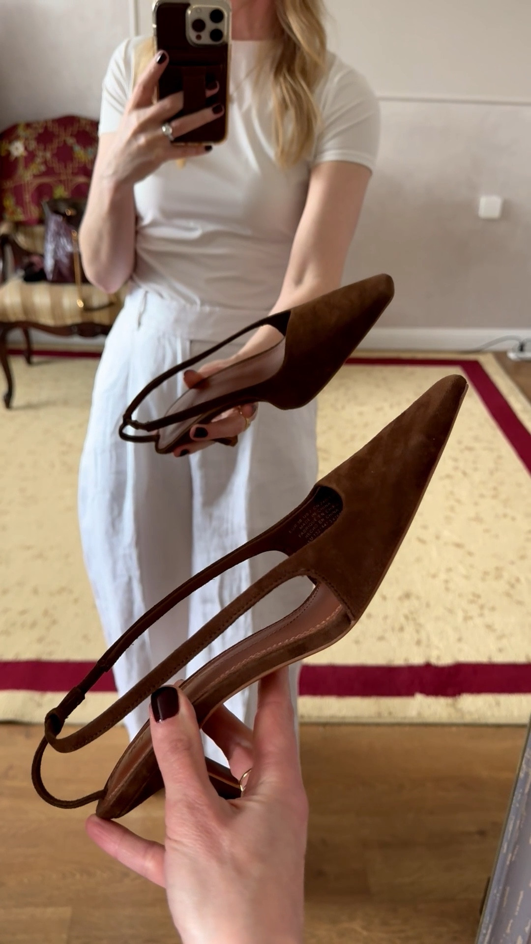 Took these suede slingbacks to my shoe guy and he stretched them so that the slingback feels so much more comfortable - under $100 and also come on beige!

#LTKdayinmylife #LTKSeasonal #LTKWorkwear