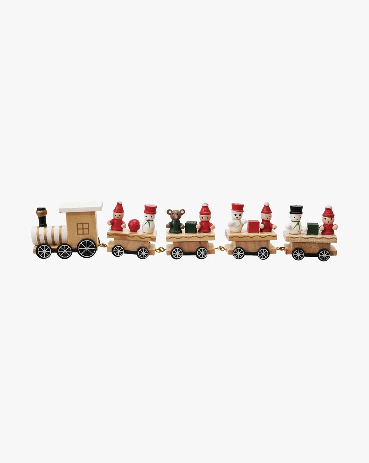 Wooden Train with Holiday Passengers (Set of 5) | McGee & Co. (US)