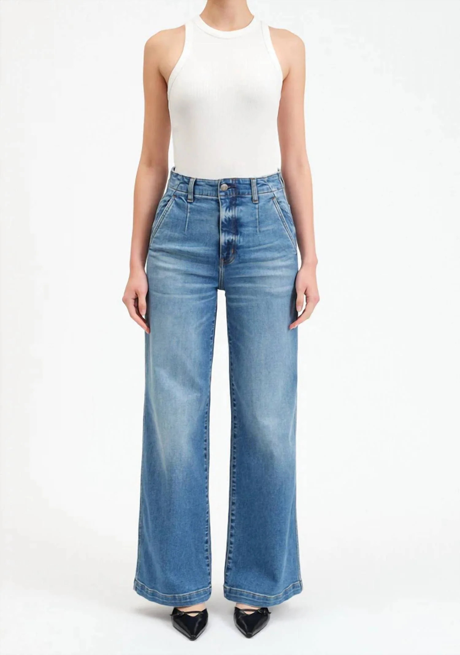 Far Out Trouser In Pure | Shop Simon