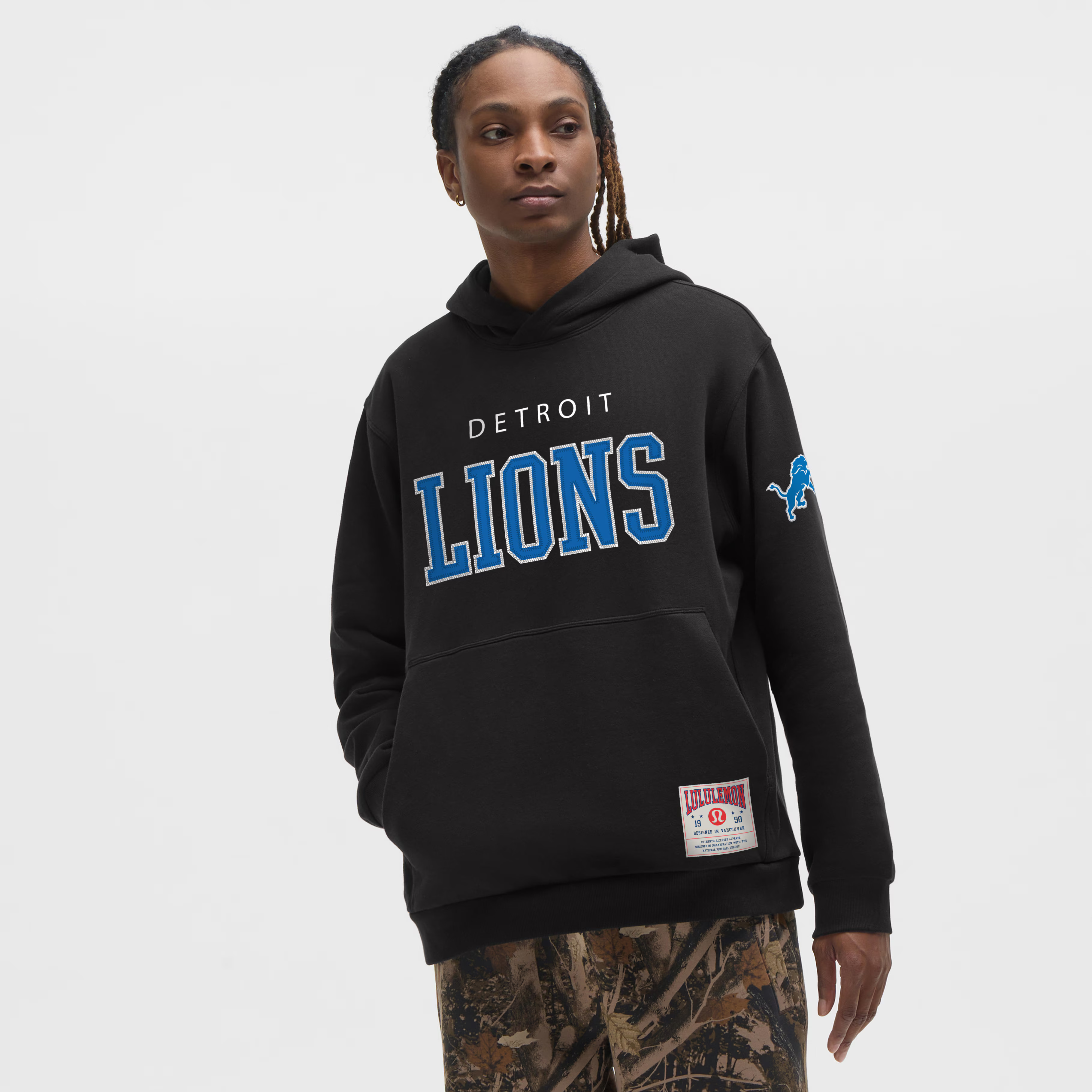 Detroit Lions lululemon Steady State Pullover Hoodie - Black | Fanatics