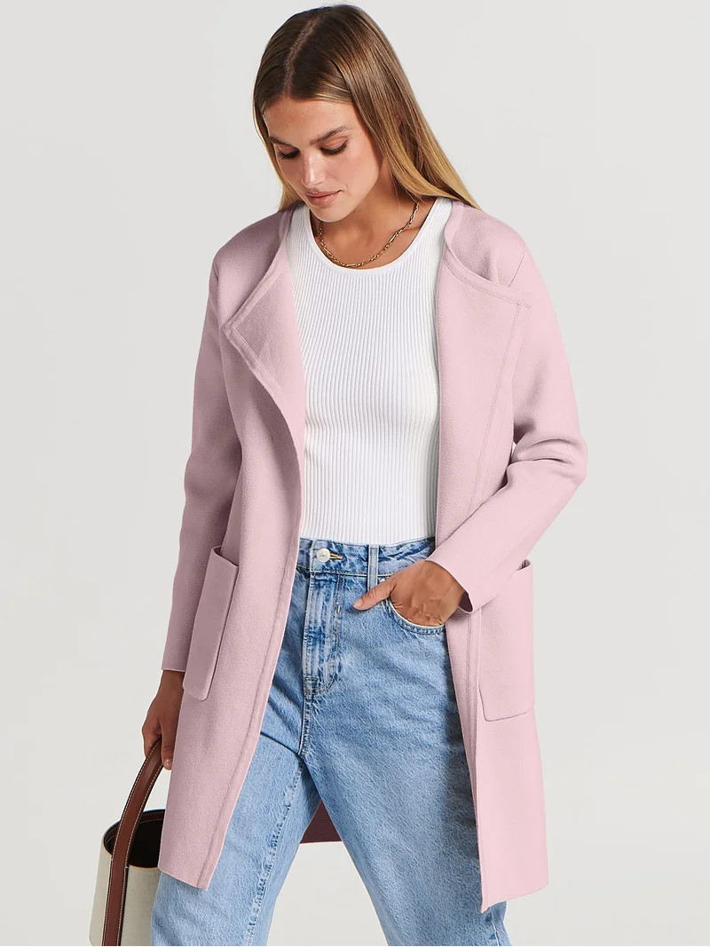 ANRABESS Womens Cardigan Sweater Open Front Knit Long Coatigan Dressy Casual Jacket Coat 2026 Fal... | Walmart (US)
