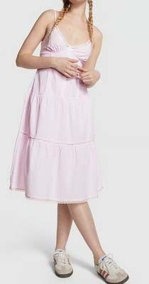 **NWT! 💕 PINK by Frankies Bikinis sz M ~Indiana Poplin Dress - Pink Gingham | eBay US