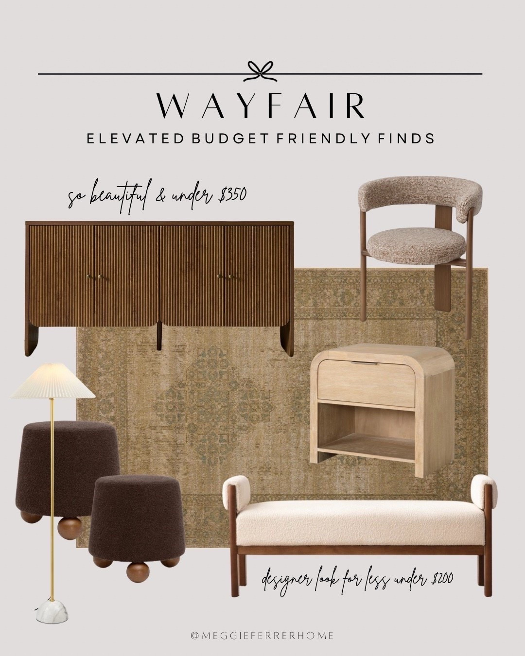 I found the prettiest designer-inspired furniture and decor on Wayfair and the best part is every single piece is budget-friendly! From sculptural benches to fluted cabinets and cozy boucle chairs, these finds look high-end but come in under $350. 🤎

#WayfairHome #WayfairFinds #DesignerLookForLess #BudgetFriendlyDecor #WayfairStyle #CozyHomeDecor #ModernOrganicHome #HomeDecorInspo


#LTKStyleTip #LTKHome #LTKSeasonal