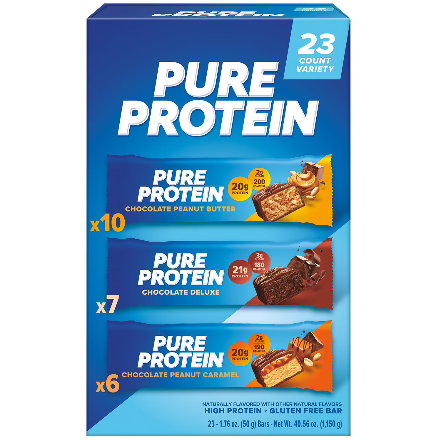 Pure Protein Bars Gluten Free, Chocolate Variety Pack 23 ct. | Sam's Club