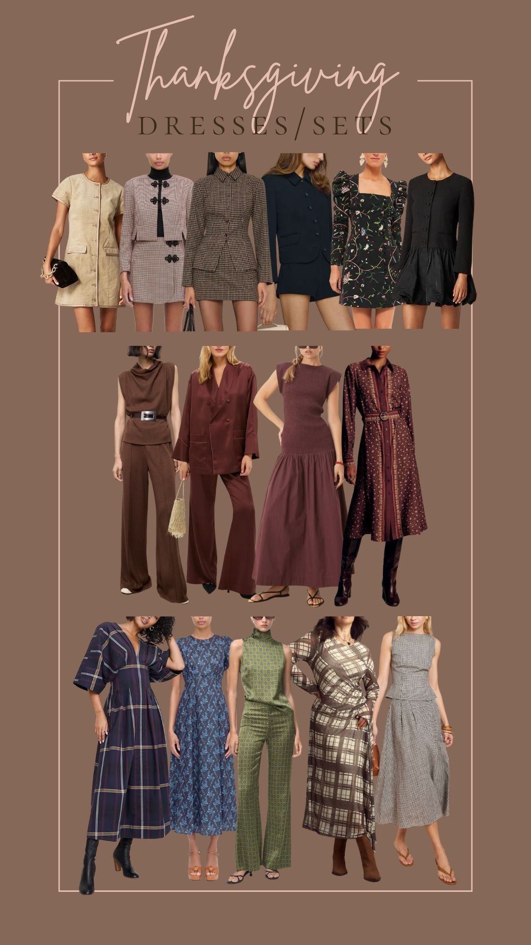Thanksgiving outfit ideas - sets and dresses!