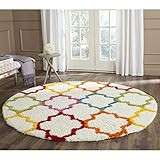 Safavieh Safavieh Kids Shag Collection SGK569A Rainbow Trellis 2-inch Thick Area Rug, 6' 7" Round, I | Amazon (US)