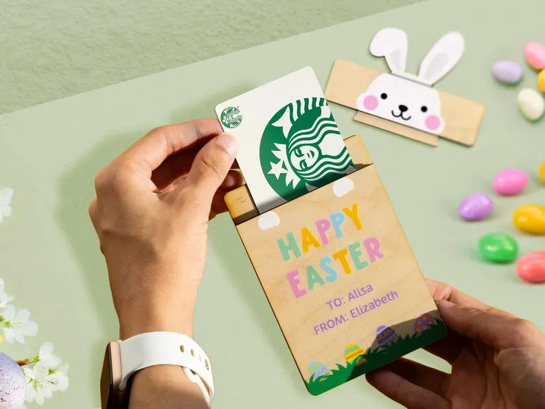 Easter Gift Card Holder Personalized, Custom Name Card Holder for Gift, Easter Basket Stuffers, E... | Etsy (US)