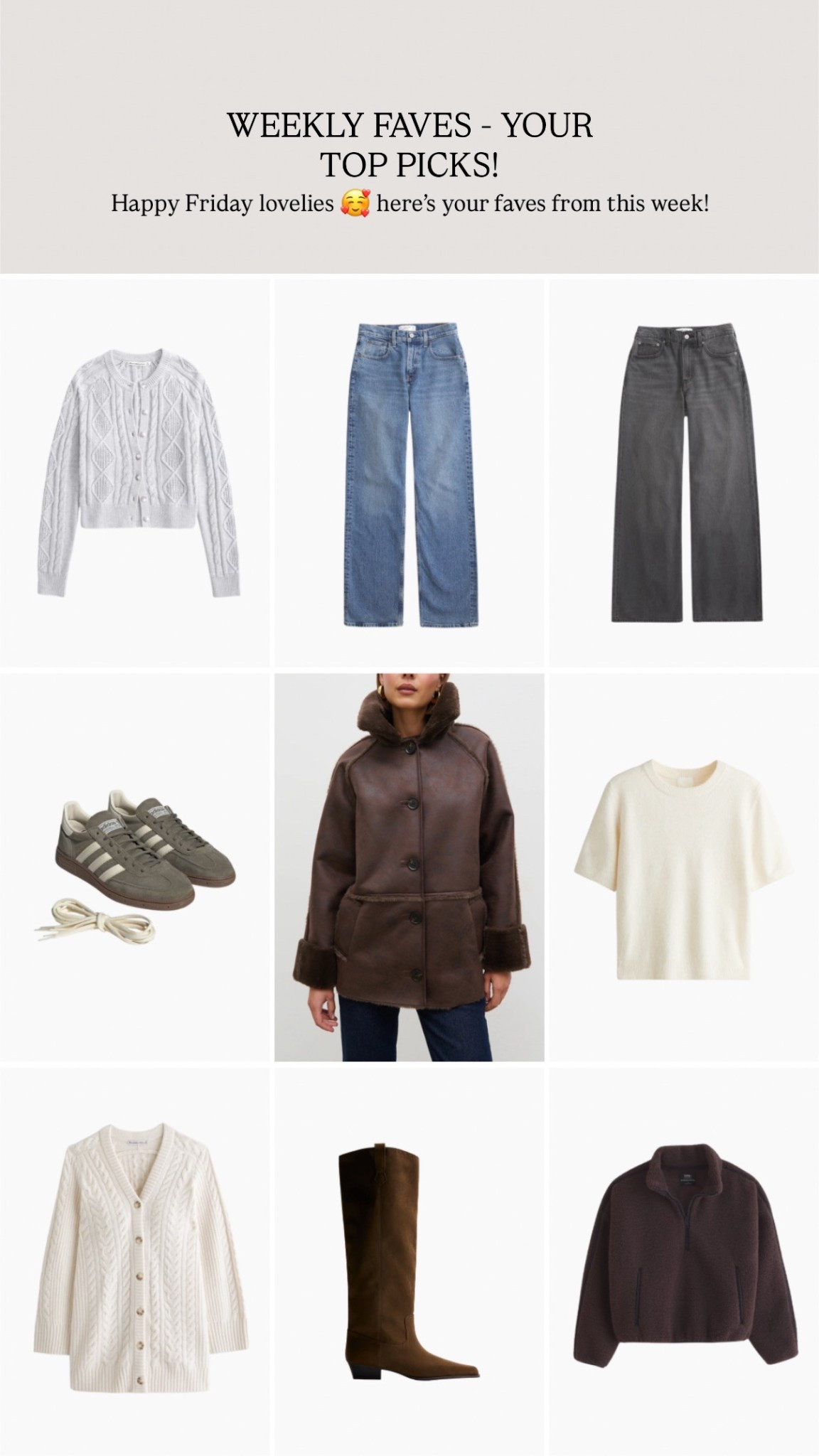 Weekly faves 🫶🏽🔗

#LTKstyletip #LTKwinter #LTKautumn