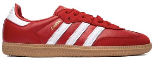 Adidas Samba OG Womens Sneaker (White Scarlet Red, 10) | Amazon (US)