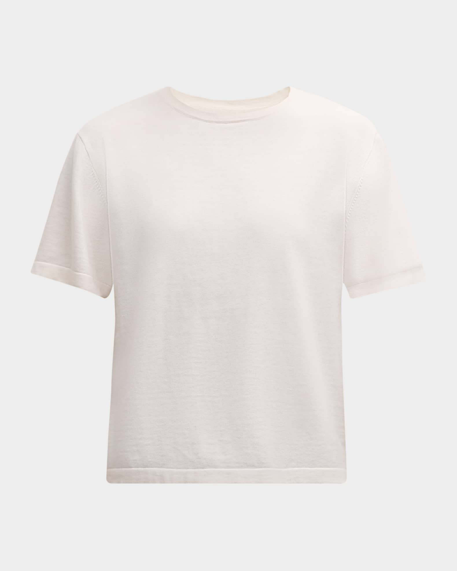 Cotton Cashmere Crewneck T-Shirt | Neiman Marcus