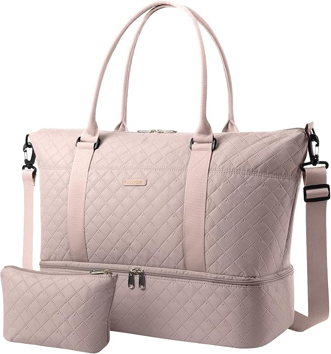 HOTOR Travel Duffel Bag - Weekender Bags for Women, Gym Tote Bags with Shoe Compartment, Carry On... | Amazon (US)
