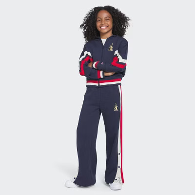 Champion Girls' Tech Fleece Track Pants - Navy Blue L | Target