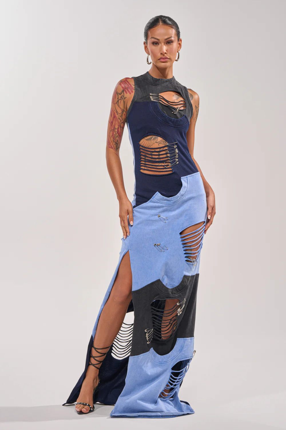 LAST MINUTE MASTERPIECE DISTRESSED MAXI DRESS | AKIRA