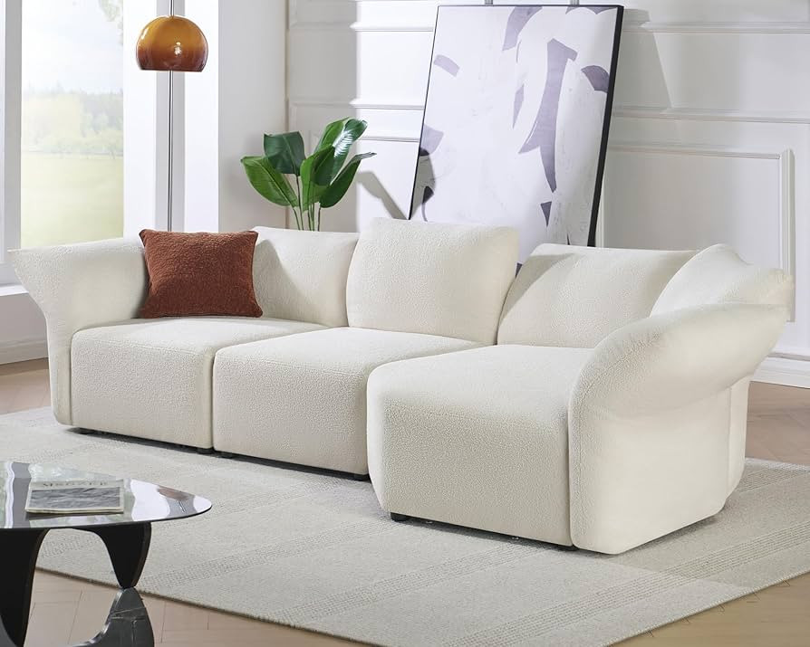 AMERLIFE 118 Inch Sectional Couch, Oversized Sectional Sofa- Adjustable Arm and Backrest, 3 Seats... | Amazon (US)