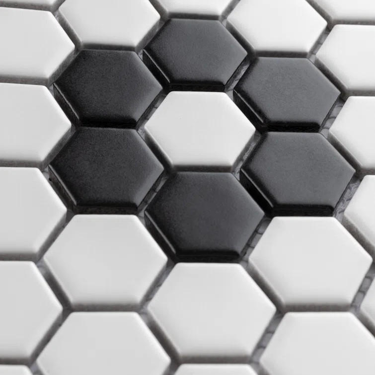 Metro Hex 1" x 1" Porcelain Honeycomb Mosaic Wall & Floor Tile | Wayfair North America
