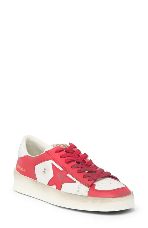 Golden Goose Stardan Low Top Sneaker in White/Red at Nordstrom, Size 9Us | Nordstrom