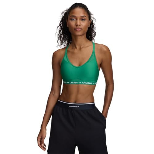 Under Armour Womens Crossback Low Impact Sports Bra, (305) Team Kelly Green / / White, X-Large | Amazon (US)