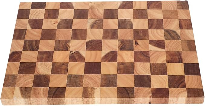 Kichvoe Wood Cutting Board Butcher Block Wooden Chopping Board with Checkerboard Pattern Meat Che... | Amazon (US)