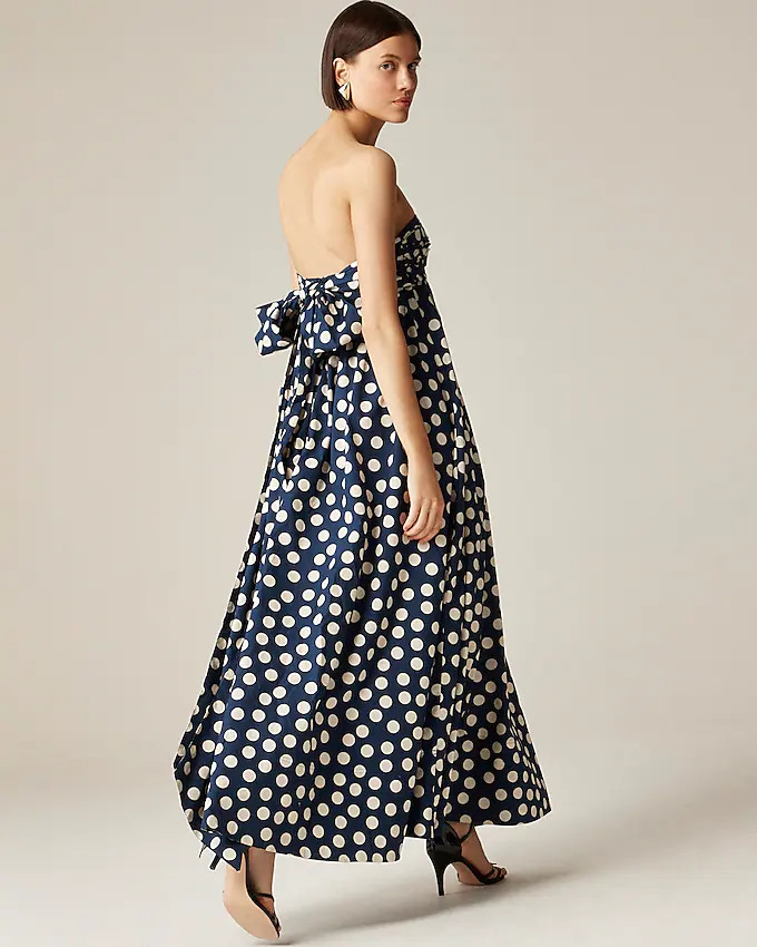 Collection strapless bow-back maxi dress | J. Crew US
