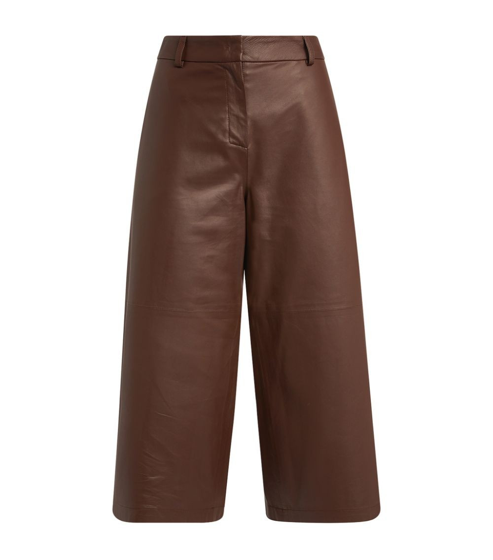 Fabiana Filippi brown Leather Bermuda Shorts | Harrods UK | Harrods