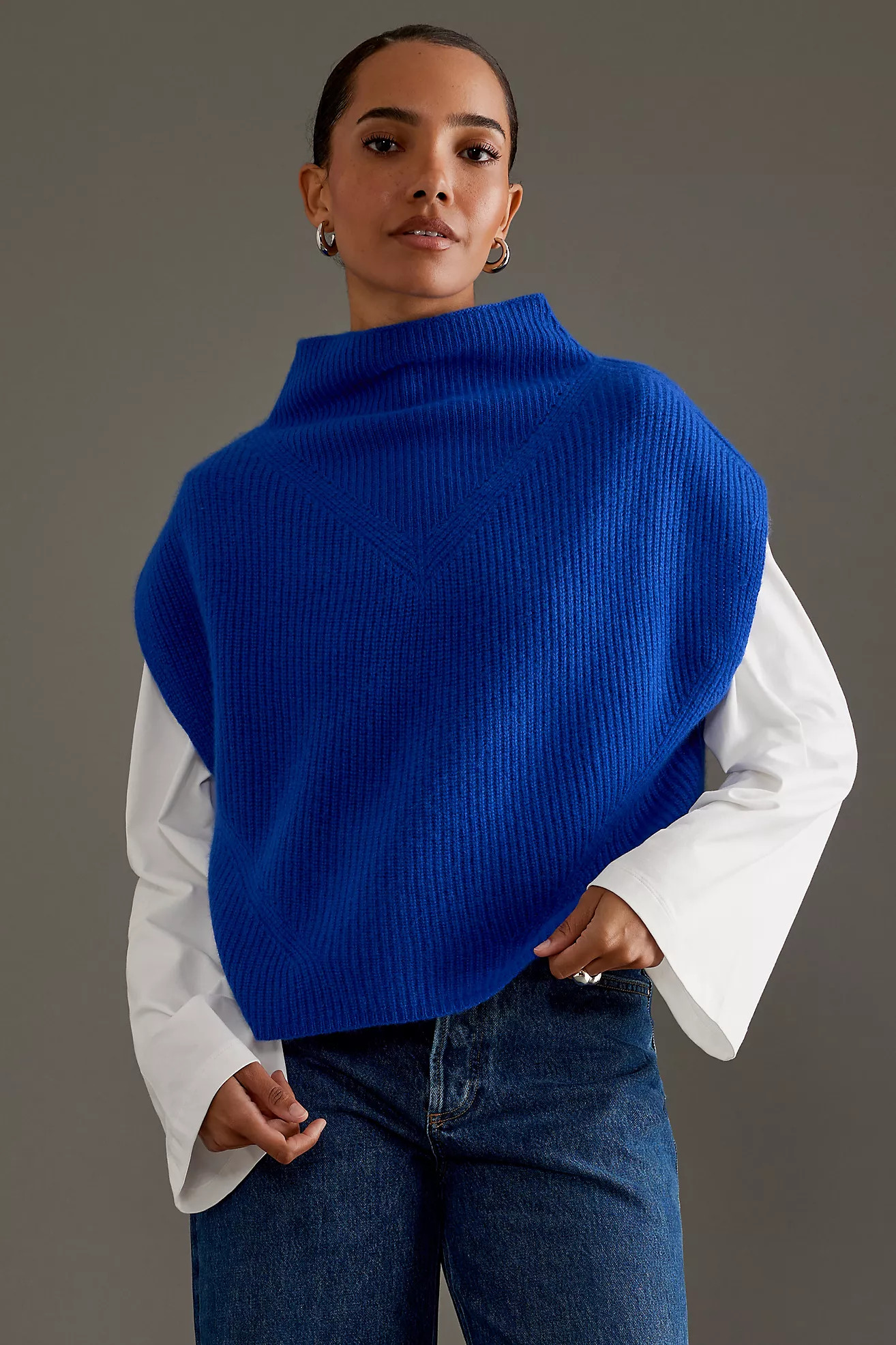 Ribbed Cashmere Poncho | Anthropologie (UK)