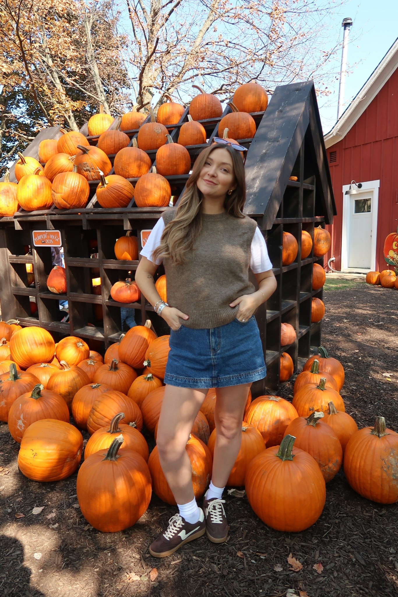 Pumpkin patch idea! First time taking our little boy, very comfortable postpartum outfit for this mama! 

#LTKFindsUnder50 #LTKPetite #LTKStyleTip