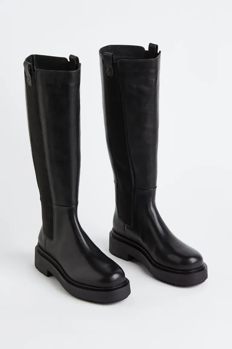 Knee-high Leather Boots | H&M (US + CA)
