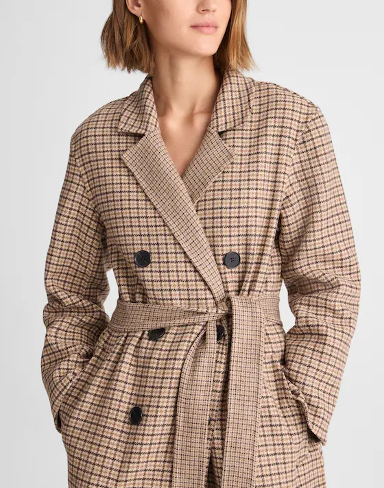 Double-Faced Brushed Long Coat | Madewell