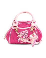 JUICY COUTURE
sugar rush terry satchel with shoulder strap
$34.99 Compare At $70 
help | TJ Maxx
