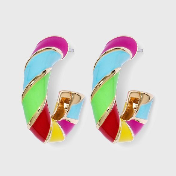 SUGARFIX by BaubleBar Retro Croissant Huggie Hoop Earrings | Target