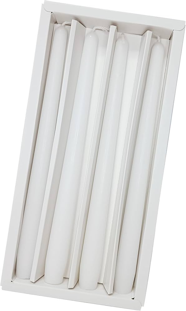 White Taper Candles Unscented Candles Sticks Long Candlestick Smokeless Candle Tapered Candles fo... | Amazon (US)