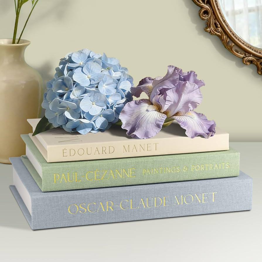 CNARIO Decorative Books for Home Decor, Set of 3 Linen Faux Books, Coffee Table Decor, Hidden Sto... | Amazon (US)
