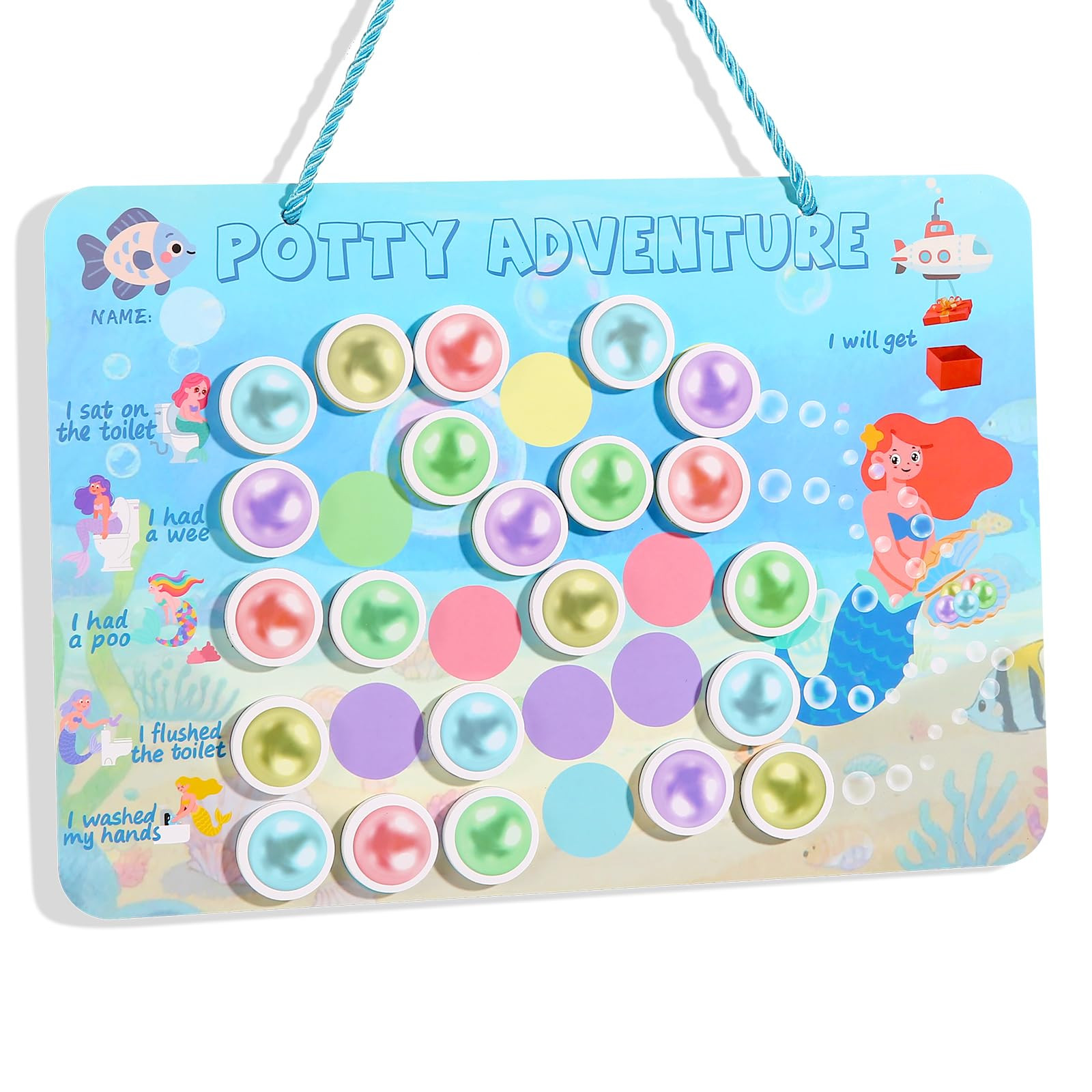 Reusable Magnetic Potty Training Chart, Made of EVA Foam - Includes Hanging Rope and Strong Doubl... | Amazon (US)