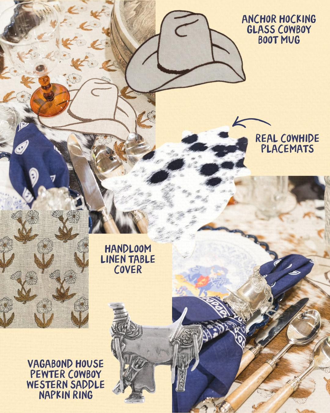 HOWDY: The details!! The coolest accents to make your tablescape...from our saddle ring holder to other special touches 

 #LTKHome