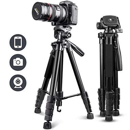 UBeesize 67” Camera Tripod with Travel Bag, Cell Phone Tripod with Wireless Remote and Phone Holder, | Amazon (US)