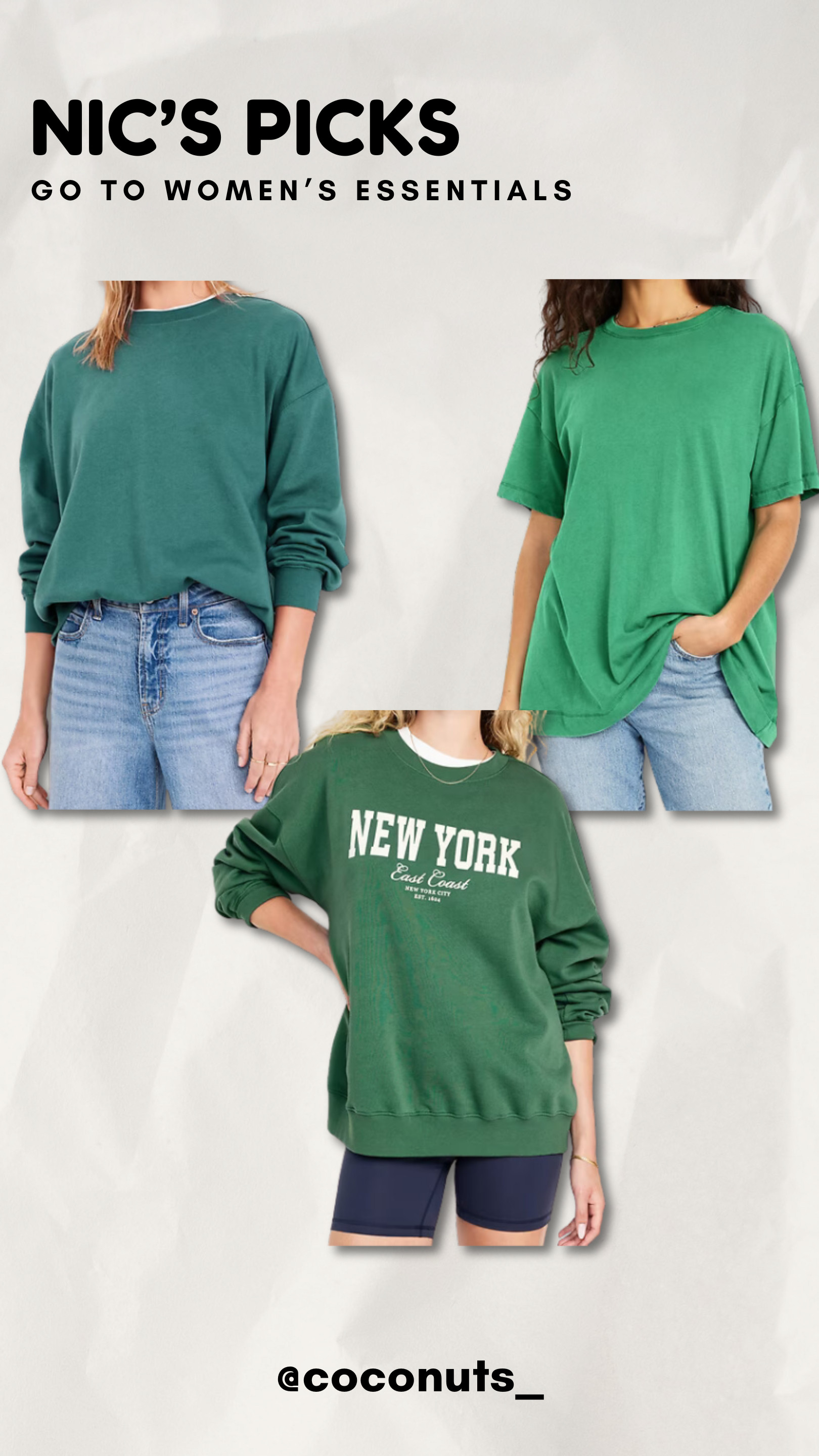 Shop the cutest go-to greens!

40% off all of these online Old Navy finds - today only! 

 #LTKGiftGuide #LTKSaleAlert #LTKFindsUnder50