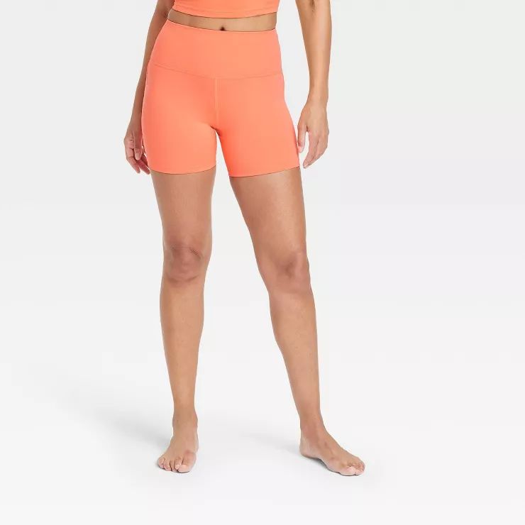 Women's Brushed Sculpt Curvy Bike Shorts 5" - All in Motion™ | Target