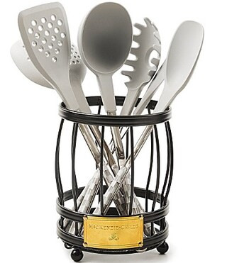 MacKenzie-Childs Check Utensil Caddy Set - Sterling Check | Dillard's